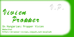 vivien propper business card